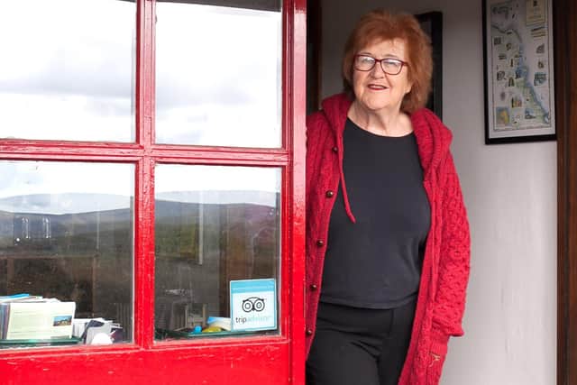 Liz Weir, owner of Ballyeamon Barn Hostel receives support from Carrickfergus Enterprise.