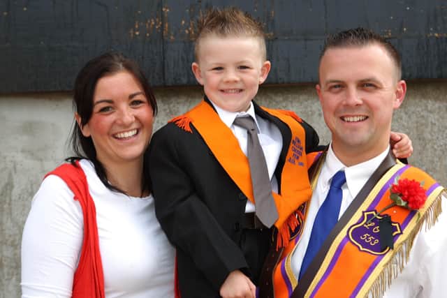 Jade, Jai and George Wilgaus in Carrick on the Twelfth morning  CT28-416RM