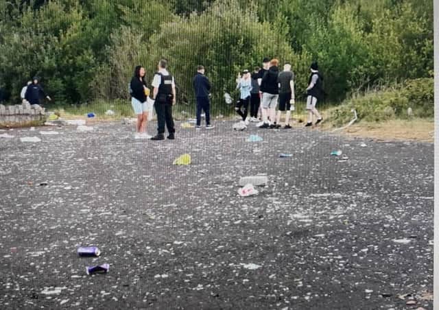 The anti-social behaviour took place on Saturday night.