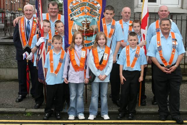 Members of Primrose Junior LOL 20 who took part in the Twelfth celebrations in Ballymena. BT29-214AC