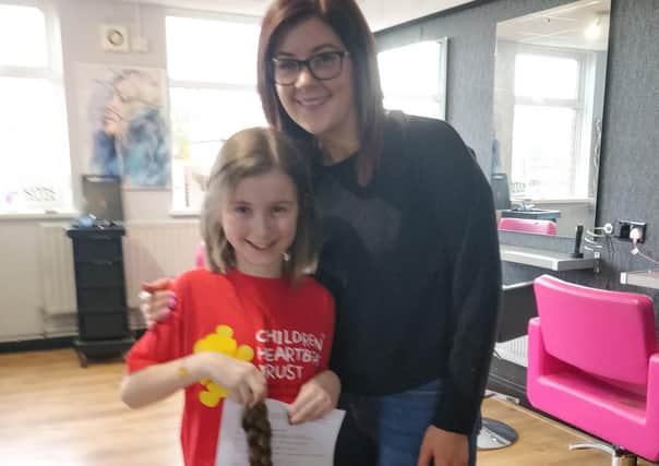 Katie-Rose McLaughlin with hairdresser  Natalie Donaghy