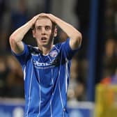Conor McKendry looks frustrated as a chance goes begging for Coleraine