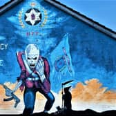 A demonic mural belonging to the SEA UDA in Carrickfergus