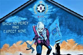 A demonic mural belonging to the SEA UDA in Carrickfergus