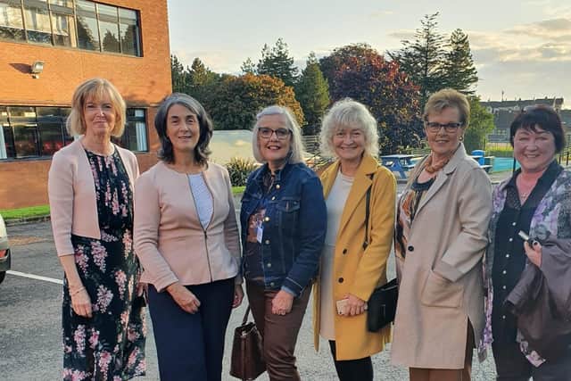 Class of '71 members - Mary Merron Roisin Lynch Maire Buckley Siobhan Martin Roisin McGarry Geraldine Donnelly