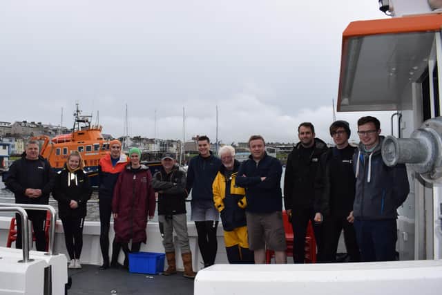 Causeway Coast and Glens Heritage Trust staff are joined by Sea2It, volunteers and Joe Breen (DAERA Marine and Fisheries) for a marine clean at the World Heritage Site