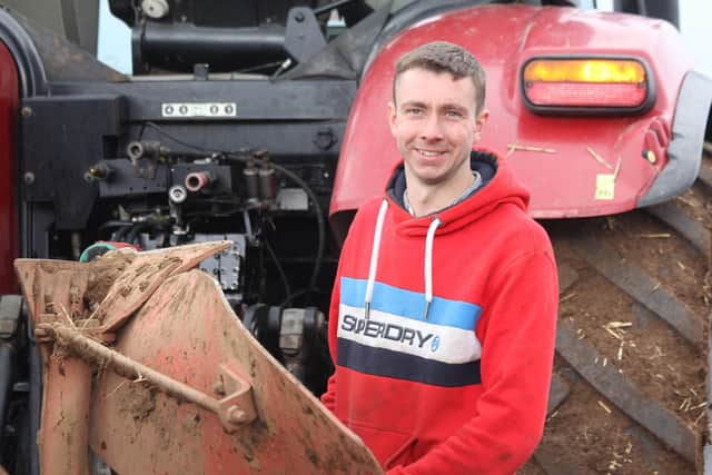 Dylan George was the winner of the under 25 commercial reversible class at Killead Ploughing Societyâ€TMs 104th match. Picture: Julie Hazelton