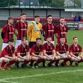 Banbridge Town FC's starting 11 for last weekend’s Intermediate Cup win against Dollingstown