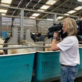 UTV cameraman John Vennard filming for the Up Close Climate programme
