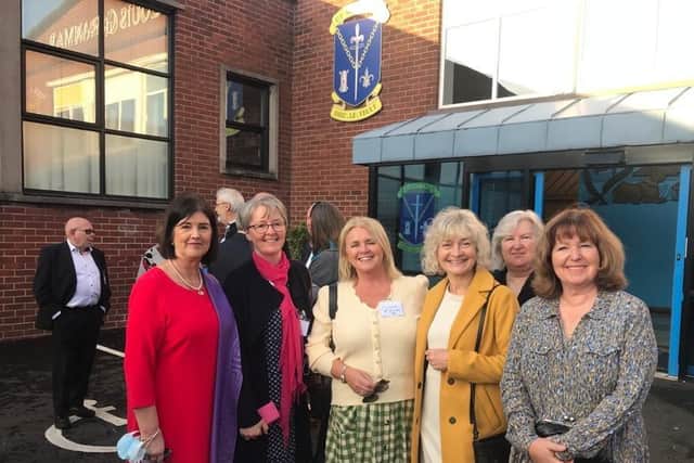 Pictured at the Class of '71 Reunion at St Louis Grammar are - jo-Ann O' Neill, Dolores O Loan, Eliz Monaghan, Siobhan Martin, Fra Molloy and Dervile Pyper