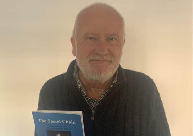 Author Philip Orr with his book The Secret Chain: Francis Hutcheson and Contemporary Ireland