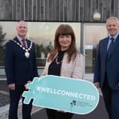 Councillor Paul McLean, chair, Mid Ulster District Council ,Valerie McConville, head of business development, NI Chamber and Ian Hunter, commercial manager, NIE Networks