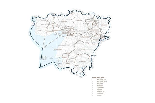 Proposed changes to the South Antrim constituency.