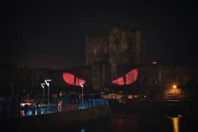 Carrickfergus Castle will act as a projection screen for a Centenary Lumiere. Photo credit: Stephen Henderson (Twitter @social_stephen)
