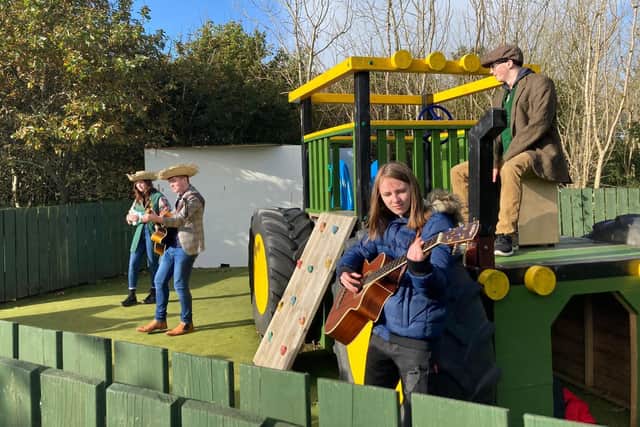 The musicians at Rosepark Farm