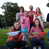 Front row: Caroline Fairley, Fay Hatwell, Adam Hatwell, Middle row: Beth Pascu, Alice Nixon, Louise Hatwell, Back row: Youth workers Rachel Pascu and Kyle Houston