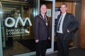 Mid Ulster Council Chair Councillor Paul McLean with Minister Poots.