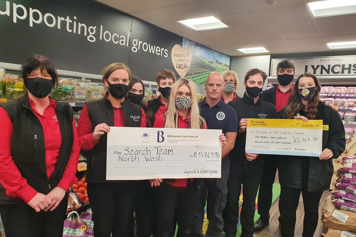 Hub Draperstown Draperstown retail team cover over six million steps for charities