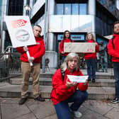 Lisburn minister Rev Cheryl Meban (front) with (back row, L-R) Stephen Trew from Lurgan, Helen Newell from Belfast, Dr Jeni McCaughey from Whitehead and Darren Vermaak from Dublin. Credit: Kelvin Boyes/Press Eye.