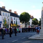 The scene at Cookstown Cenotaph at 7.30 on First of July