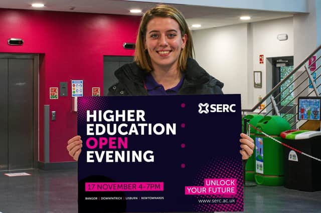 Summer Ferguson (22) from Lisburn is studying on the Ulster University Foundation Degree in Mechatronic Engineering at SERC’s Lisburn Campus