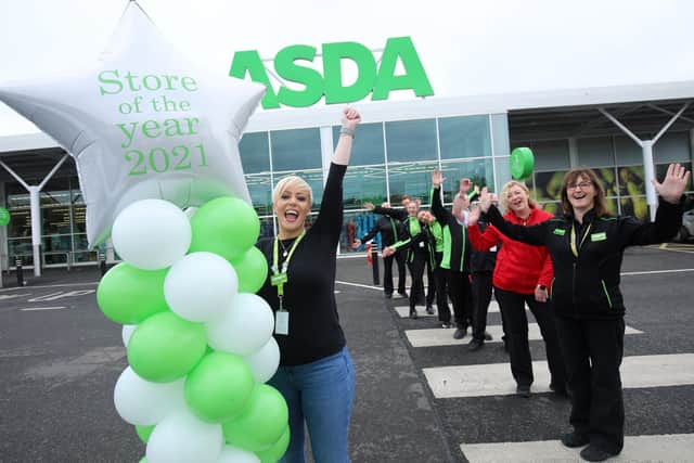 Ursula Leonard, General Manager at Asda Ballyclare with colleagues.