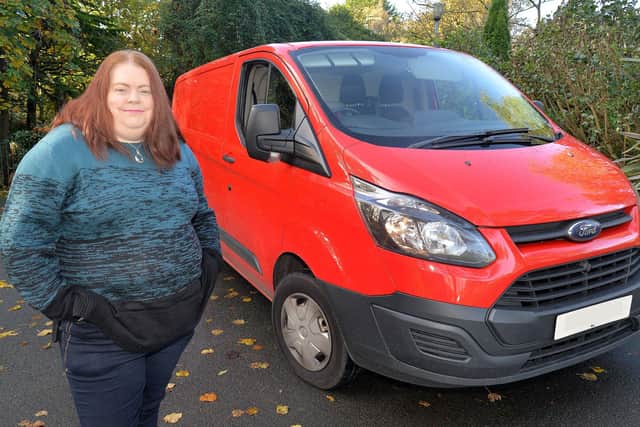Craigavon woman Teresa Traynor, A Woman With A Van. INLM45-201.
