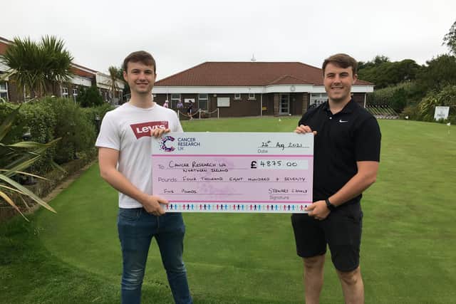 Whitehead brothers Philip and David Stewart supported Cancer Research UK through a 72-hole golf challenge in memory of their late father, Stephen..