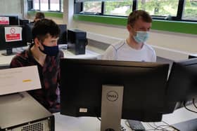 Engineering students Jude Moore and Aaron Stevenson who make up The Athletes