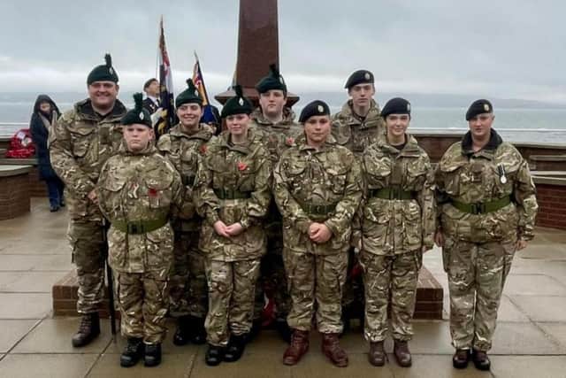 Army Cadets from the Glengormley and Whitehouse Detachments attended the service of Remembrance in Whiteabbey.