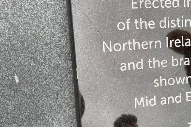 Damage was also caused to a plaque commending the NIFRS.