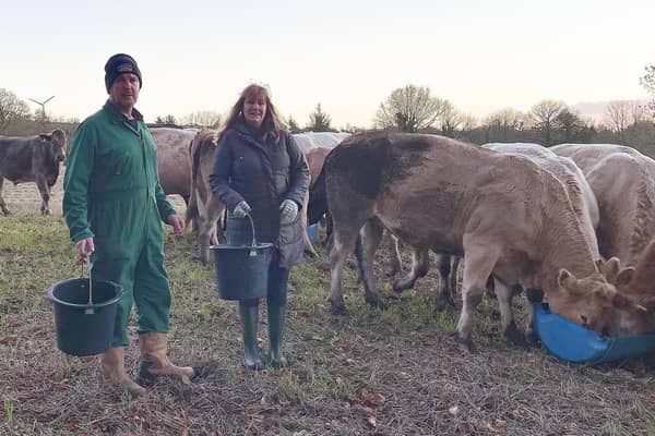 Rodney and Karen Arbuckle, on whose farm at Connor  the Drumlin turbine is sited in County Antrim.