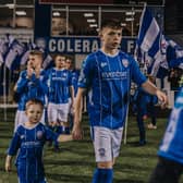 Patrick Kelly takes to the field for his full Coleraine debut. PICTURE: David Cavan