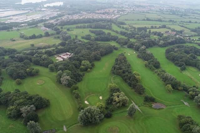 Aerial shot of Silverwood Golf Club on the outskirts of Lurgan, Co Armagh.