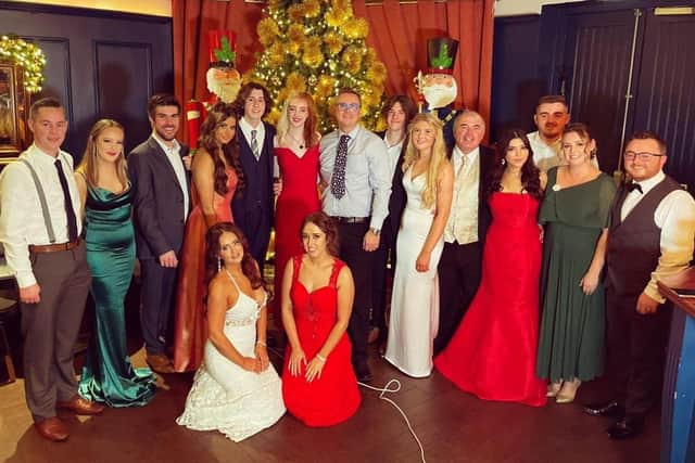 Some of the cast of the new movie A Christmas Dream produced by Moyraverty Arts and Drama Society in Craigavon.