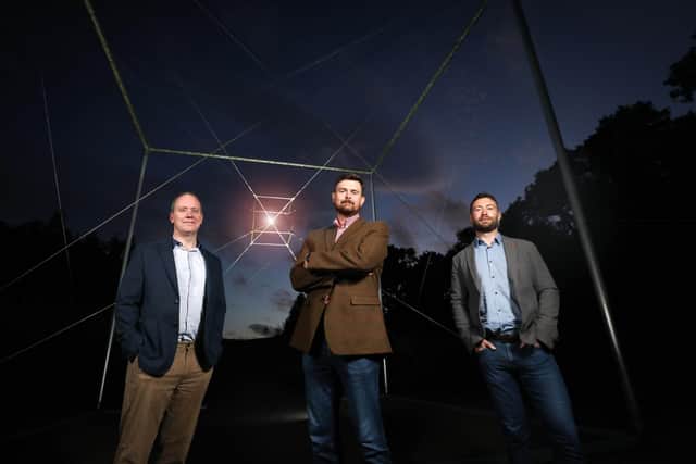 Pictured from Discovernet (l-r) Dr Darren Burns (Solutions Architect), Jim Campbell (Chief Commercial Officer) and Lee Stuart (Managing Director)