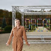 Nadine Coyle has  teamed up with The National Lottery to unveil a striking installation in the Castle Gardens, Antrim
