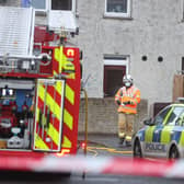 Police and Fire Service are at the scene at the Elm's Park area of Coleraine on Monday. Pic Steven McAuley/McAuley Multimedia