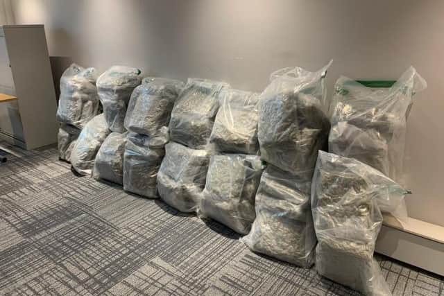 Over £1million of suspected cannabis was seized during the operation the the Larne area.