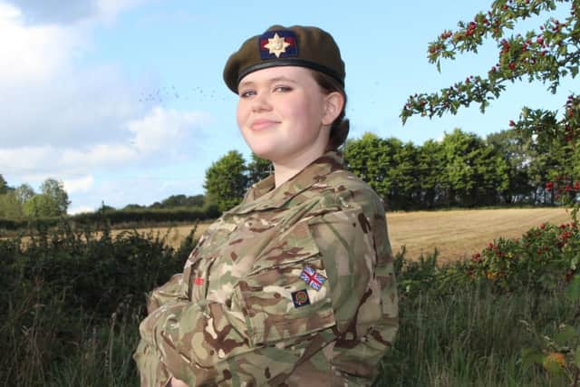 Cadet Taylor Ashe at her home in Ahoghill were she organised her own litter pick in the village during Covid-19.