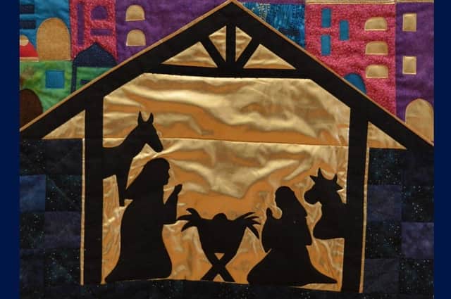 One of the advent quilts at St Cedma's.