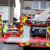 Firefighters were called to Mr McAfee’s flat in the Elms Park area of Coleraine on Monday afternoon. Pic: Steven McAuley/McAuley Multimedia
