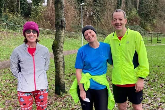 Heather McLaughlin, Nicola White Alan white at Limavady Parkrun