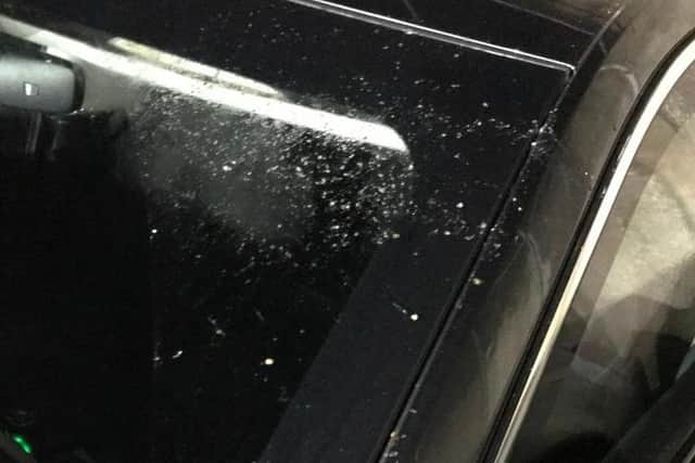 A car belonging to PSNI officers was attacked as they responded to a call in Lurgan's Kilwilkie area.