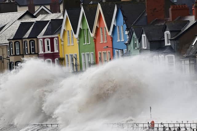 Heavy winds hit Whitehead on Tuesday. Pic Colm Lenaghan/ Pacemaker