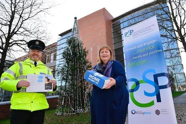 Antrim and Newtownabbey District Commander Superintendent Gavin Kirkpatrick and Councillor Julie Gilmour launched Operation Season's Greetings to keep people safe in the run up to Christmas.