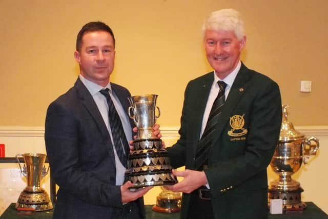 Brian Wilkinson with club captain Stephen Shaw