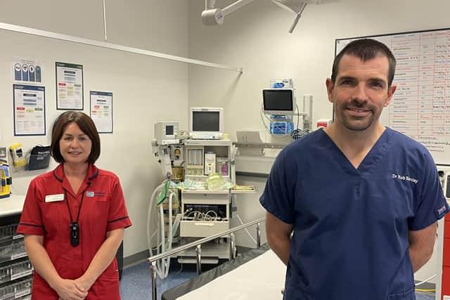 Dr Rob Barclay, Clinical Lead and Consultant in Emergency Medicine with Leanne Wilson, Sister LVH Emergency Department