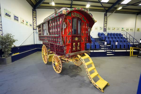 The rare horse-drawn caravan which is for sale through Wilsons Auctions.