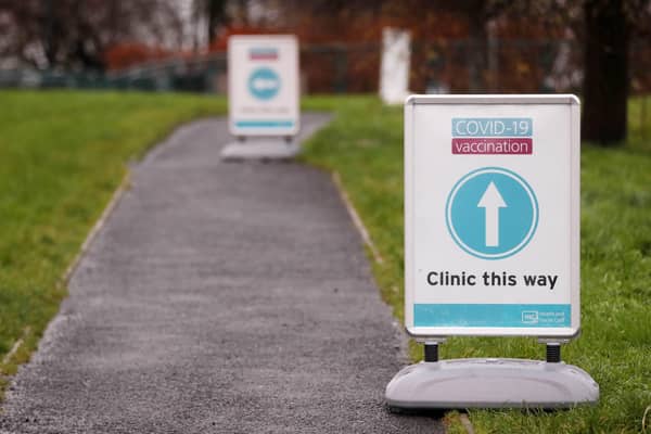 The vaccination centre at Seven Towers Leisure Centre in Ballymena. Picture:  Jonathan Porter/PressEye